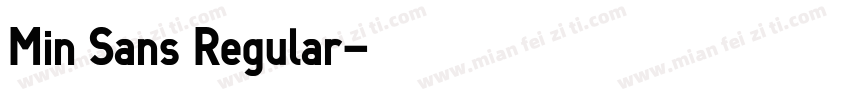 Min Sans Regular字体转换